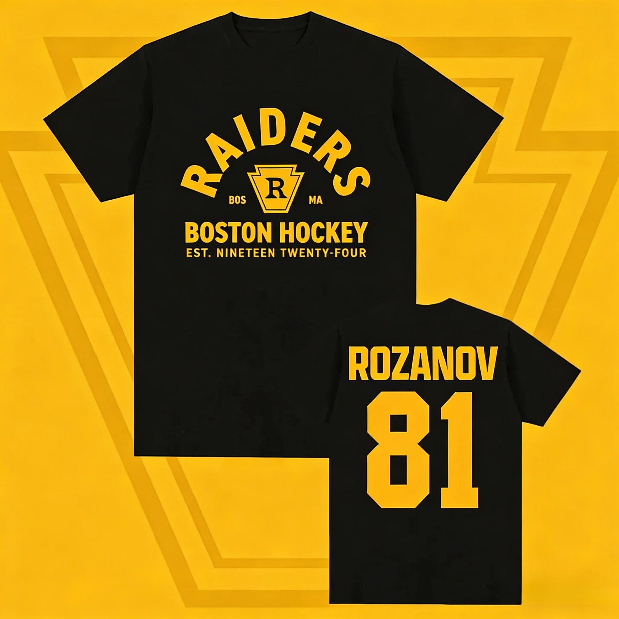 

2026 New Rozanov 81 Boston Raiders Cotton Men s Shirt Graphics Heated Rival Oversized Women s Short Sleeved Cheap Tshirt - Me... 5XL різнокольоровий