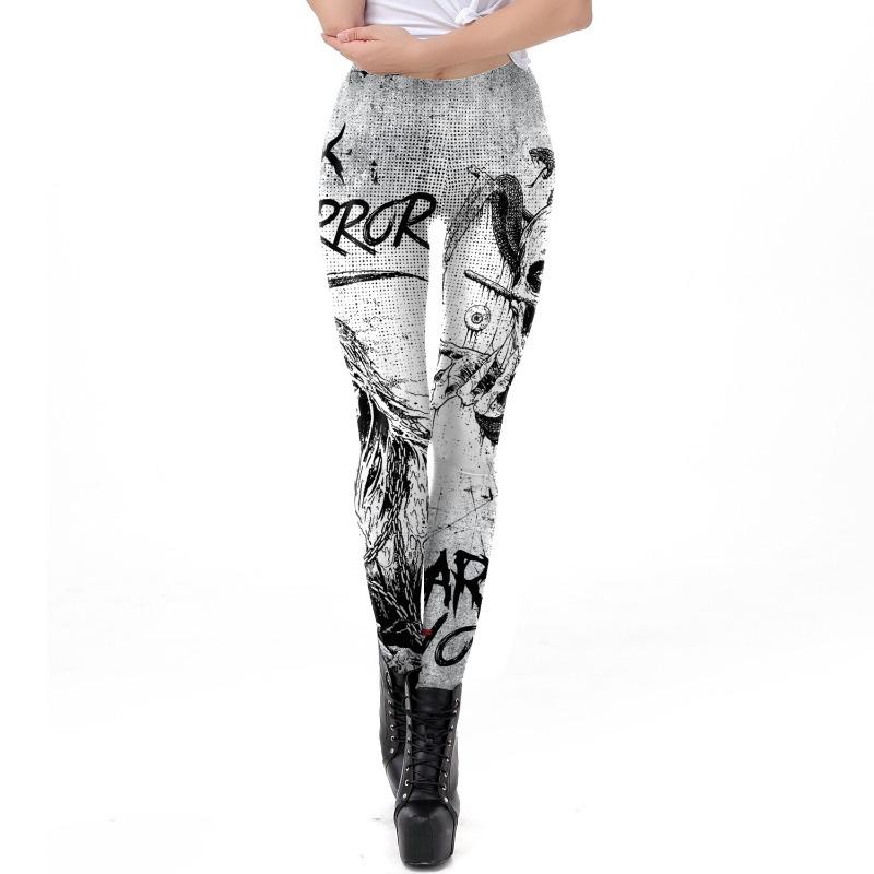 Halloween Pants Skull Digital Print Christmas Leggings Skinny Sweatpants Pants Yoga Pants