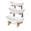 Fruit Tray Basket Wooden Frame Stand Multi-layer Candy Snack Plate Fruit Shelf Table Decoration