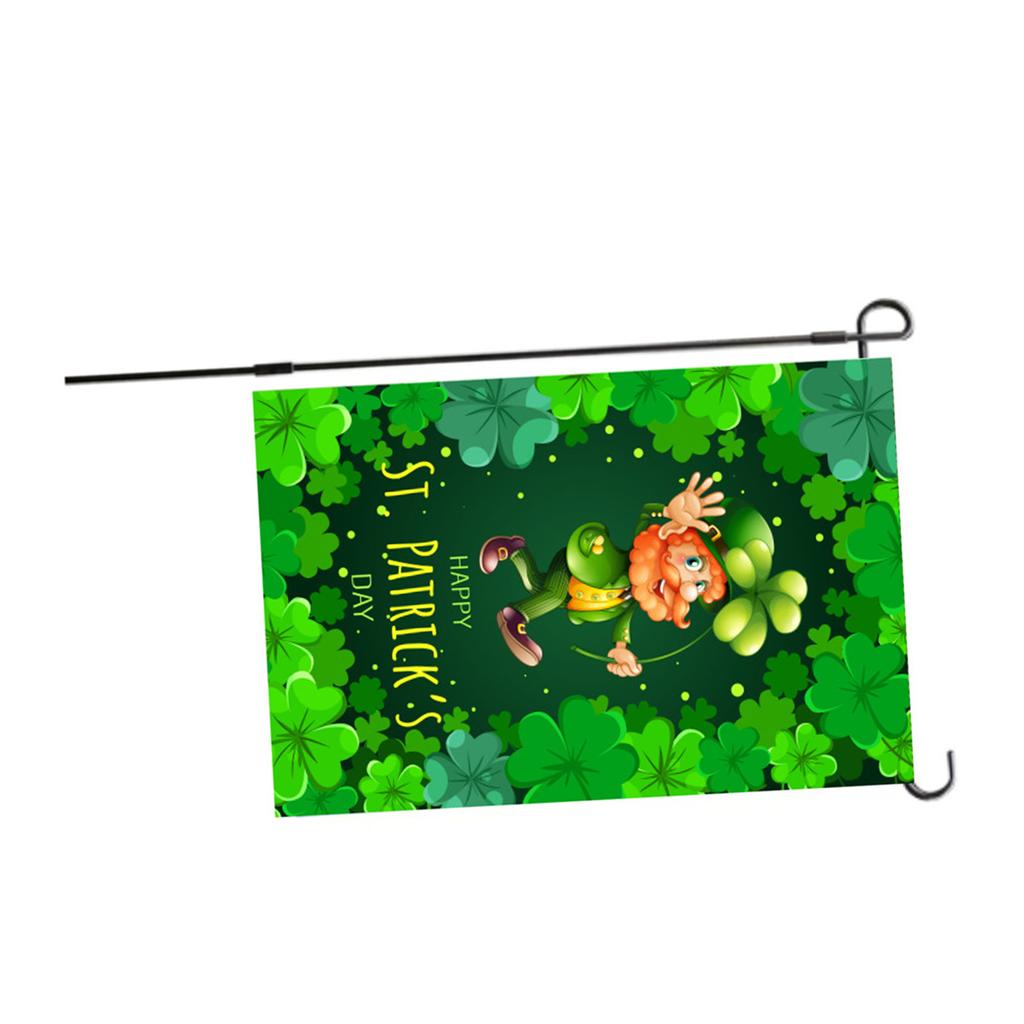 St. Patricks Day Gartenflagge, exquisite dekorative doppelseitige Gartenflagge für Terrasse, Veranda, Balkon, Bac