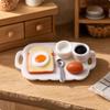 Dollhouse Breakfast Tray with Miniatures Versatile Miniature Plastic