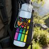 1PC Color Crayon Box Layout 750ml Color Plastic Sports Water Bottle Leakproof Flip Straw Lid For Sports Office Home Use