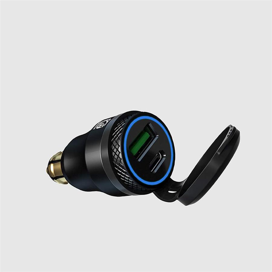 Motorcycle QC3.0 Type C USB Charger Power Adapter for Hella/DIN BMW Plug Sockets