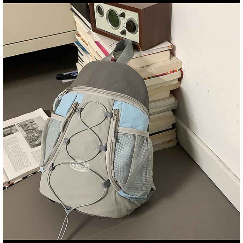 The New Schoolbag Is High-value, Fresh and Sweet, Contrasting Color Splicing Backpack, Couple Lightweight and Large-capacity Backpack.