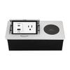 USB Fast Wireless Charging Flush-Mount Desktop Power Socket.