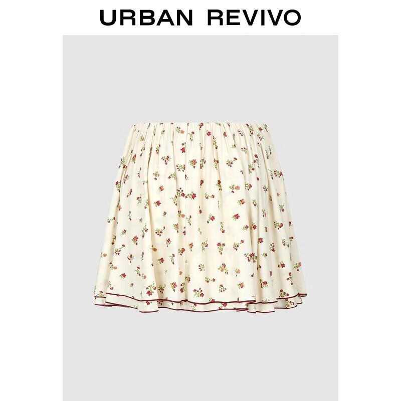 UR Women's Floral Pleated Mini Skirt
