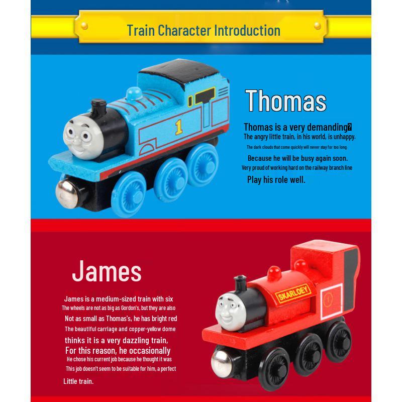 Magnetic Thomas the Tank Engine Wooden Train Set with Cake Party Decorations