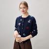 Women's 100% Cashmere Round-Neck Cardigan