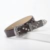 Fashion Solid Color Y2K Punk Belt Rivet Gothic Western Studded Belt PU Leather Adjustable Length Star Waistband Hip-hop Dancers