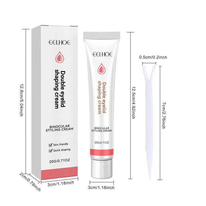 Invisible Eyelid Shaping Cream 20g for Double Lids Eye Makeup with Y Stick for Quick Application Seamless Finish