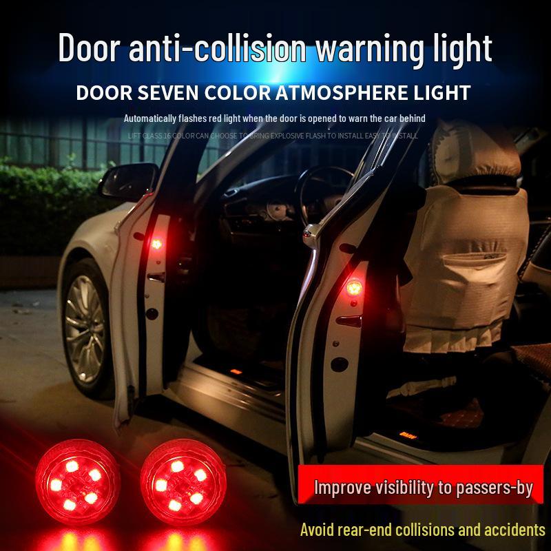 

Беспроводной светодиодный предупреждающий фонарь ZGC для автомобильной двери - Аксессуар для безопасности салона 3 Multicolor Lights, 1-pack