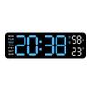 Multifunctional Rectangular Electronic Alarm Clock with Large Display - Wall-Mountable/Desktop Stand