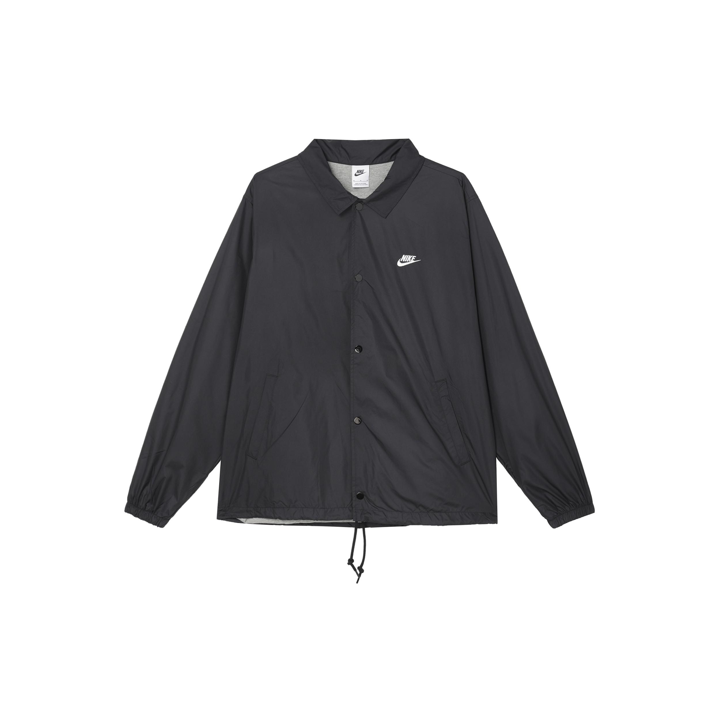 Nike Club Coaches Jacket Asia Sizing Black White Men s FN3317-010 L