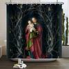 European Style Religious Oil Painting Shower Curtains Art Bathroom Decoration Waterproof Bathtub Home Decor Cloth Curtain Set