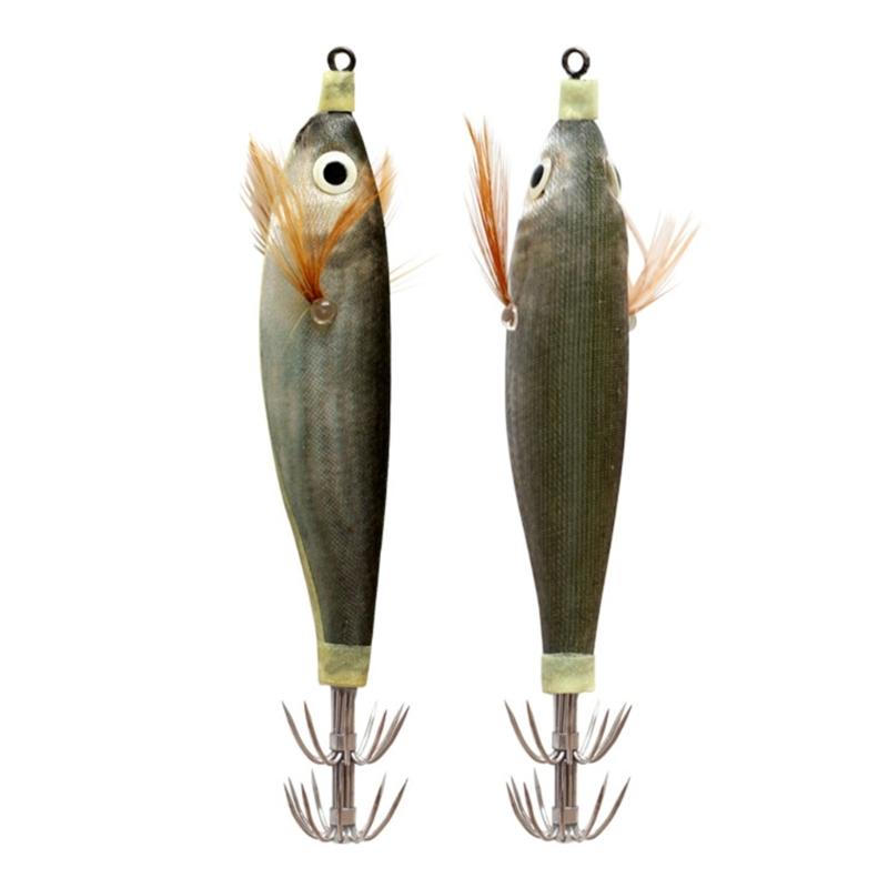 Luminously Squid Jigs Hook Fishing Lures Baits Hard Artificial Shrimp Baits with Hook Hard Night Fishing Baits Enduring
