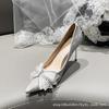 Xiuhe wedding dress two wear crystal wedding shoes bride shoes are not tired feet 2025 new temperament high heels women's stiletto