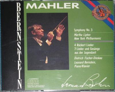 CD NEW YORK PHILHARMONIC LEONARD BERN  Mahler  Symphony No. 3 4 Ruckert  M2K42196 CBS MASTERWORK 1986 Netherland Classical Used