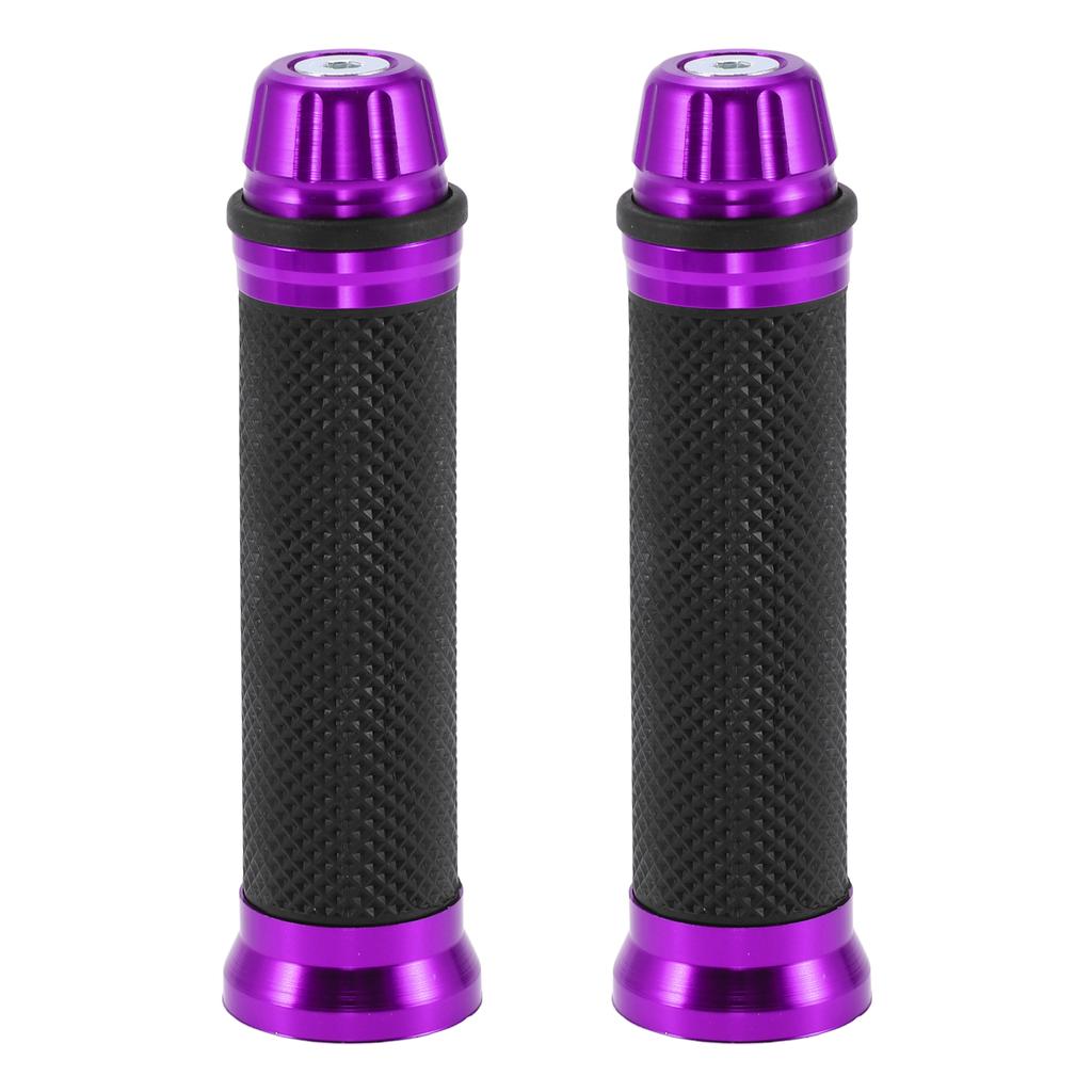Motoforti Universal Motorcycle Hand Grips Cover Rubber Aluminum Alloy Handlebar Cover for Motorcycle Scooter Bicycle ATV 1pair