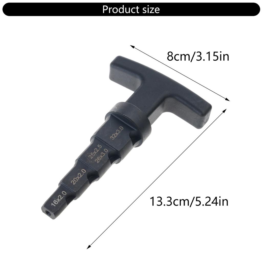 Pipe Deburring Tool Internal Pipe Chamfer Tool 4-in-1 Multi-layer Ratchet Rotation Calibration Reamer 16-32mm Plumbing
