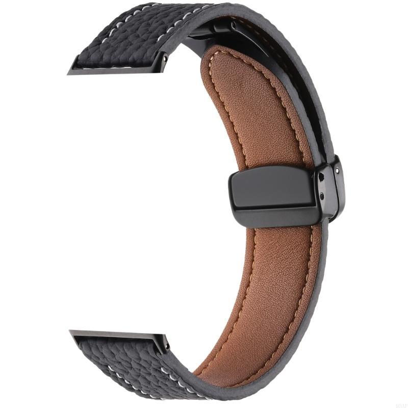 95AF Versatile Leather Watch Strap with Breathable Designings Fashionable Leather Replacement Strap Watch Band for Fit 3