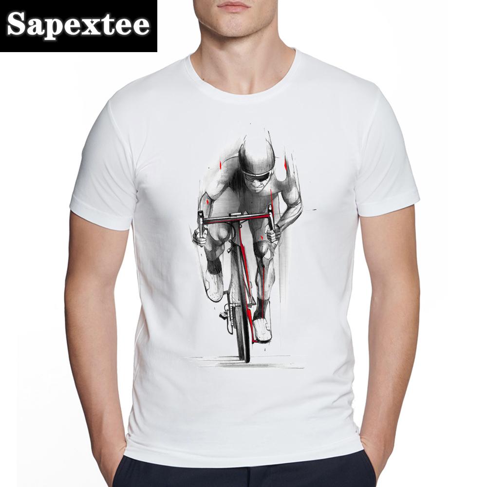 Bicycles MTB Print T Shirt Summer Men T-shirt Downhill Biking Print Casual Heartbeat Stimulation Exercise Male Harajuku Tshirt