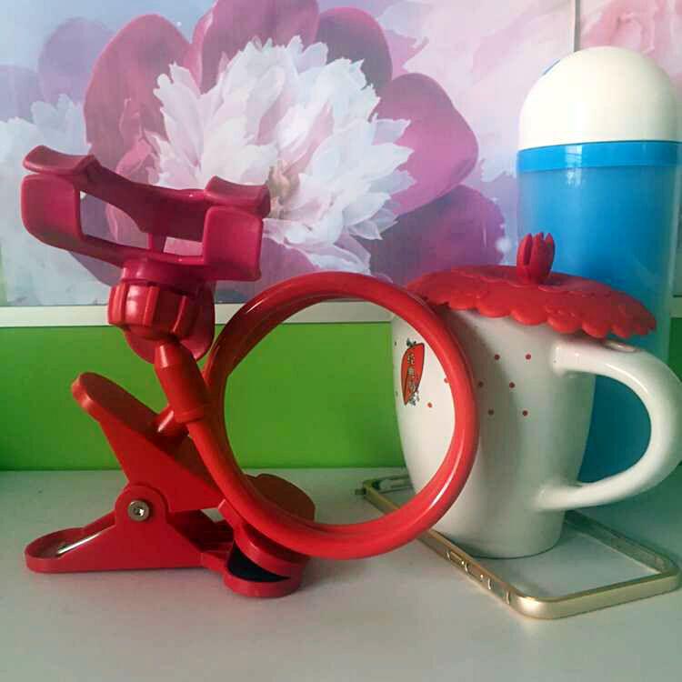 Suport universal rotativ de telefon pentru noptieră cu clemă dublă