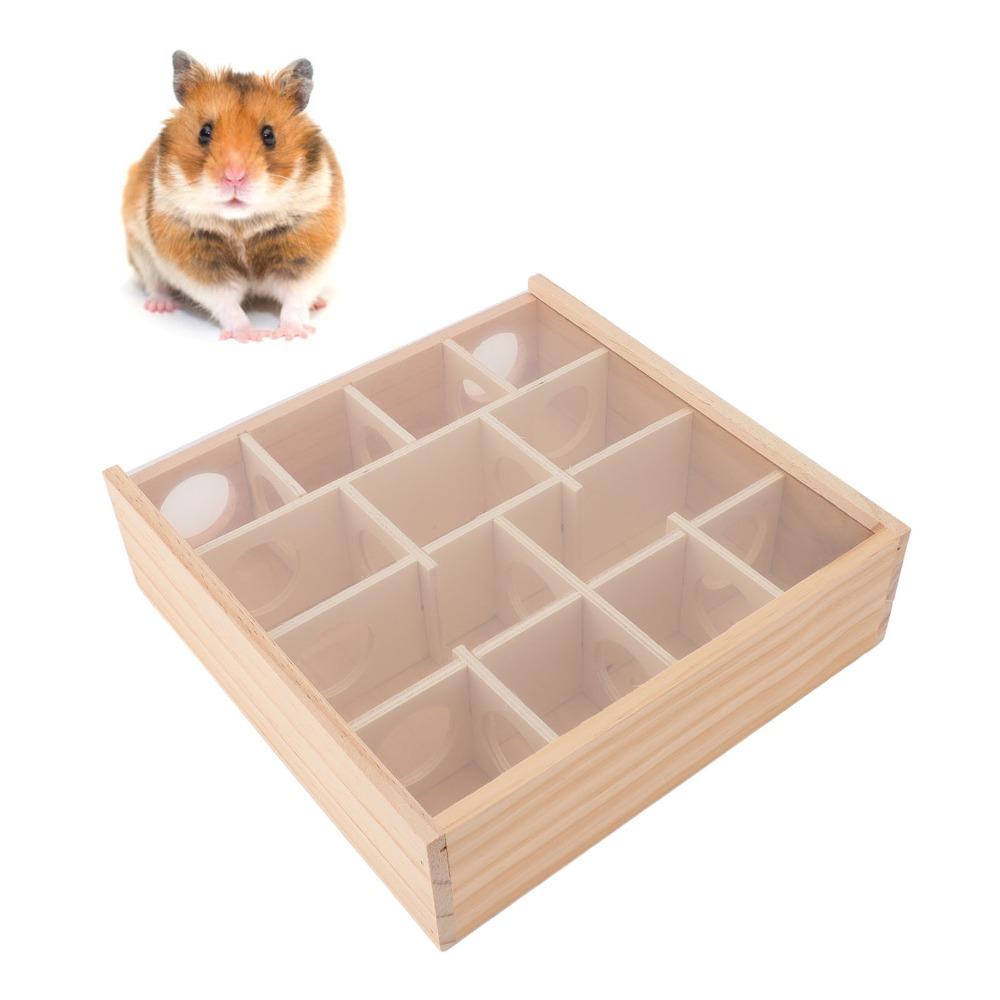 Easy Assemble Design Hamster Tunnel Maze With Glass Panel Small Pet Exploring Toy Pet Play Area