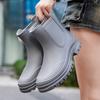 Spot 2025 Women's New Waterproof Shoes Rain Boots Outdoor Wear Work Rubber Shoes Light Rain Shoes Women