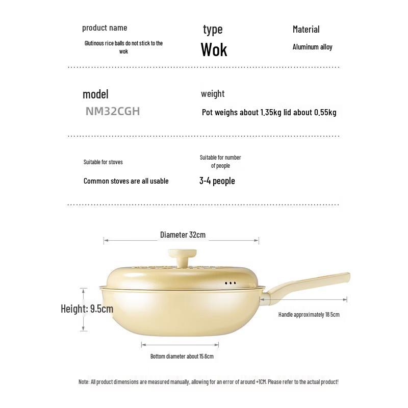 COOKER KING 32cm Non-stick Ceramic Wok
