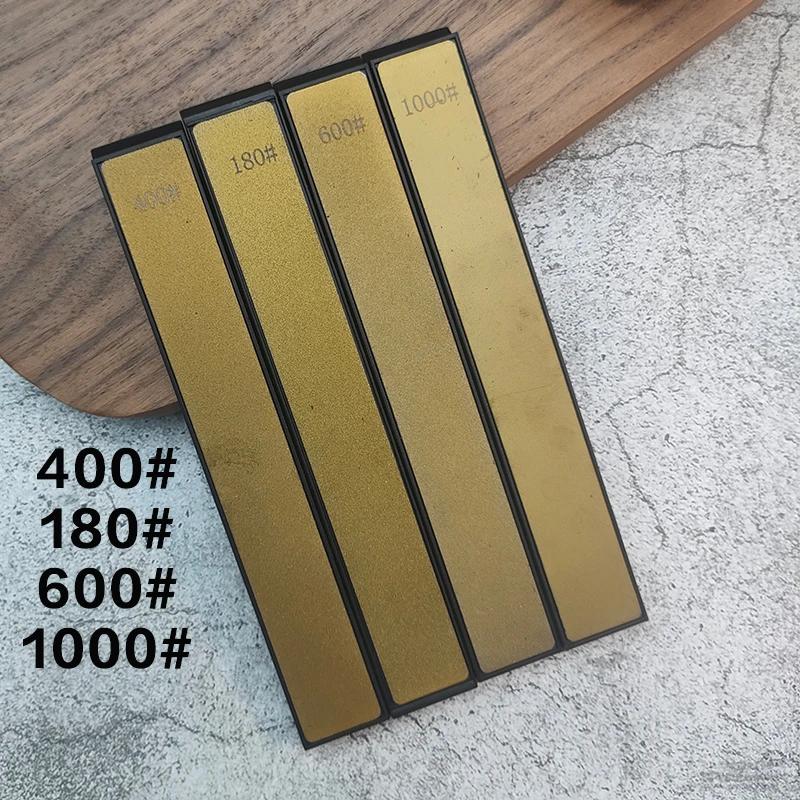 240/400/600/1000 Grit Golden Titanium Plated Diamond Fixed Angle Sharpener Sharpening Stone Whetstone Oilstone Honing Grindstone