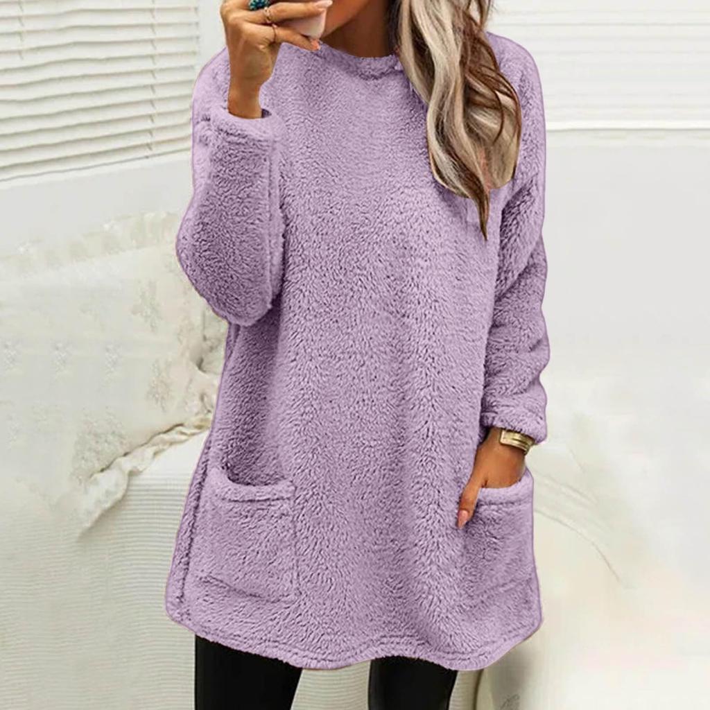 Sweatshirts For Women Mock Turtleneck Fall Winter Warm Sweater Plus Size Tunic Pullover Tops With Pockets