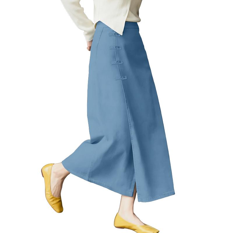 ZANZEA Women Elegant Casual Solid Color Summer Midi Skirts