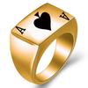 Anello in Acciaio Inossidabile con Asso di Picche Inciso al Laser per Donne - Versatile ed Elegante
