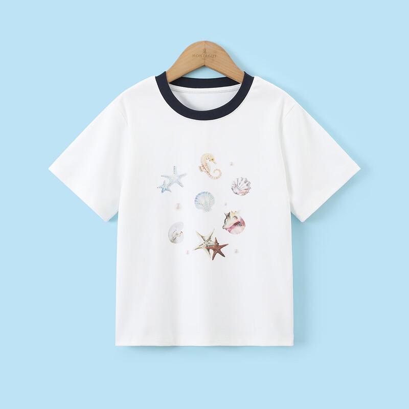 Montagut Girls' Color-block Ocean Element Short Sleeve T-shirt