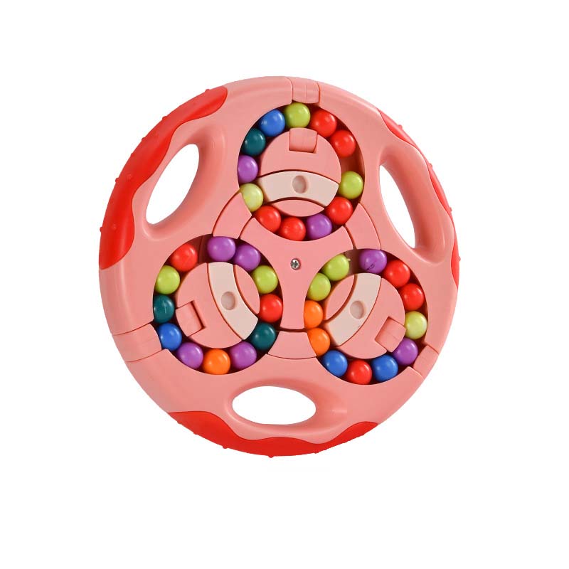 3In1 Kids Rotating Magic Beans Fingertip Cube Toys Children Spin Bead Puzzles Game Learning Educational Adults Stress Relief Toy