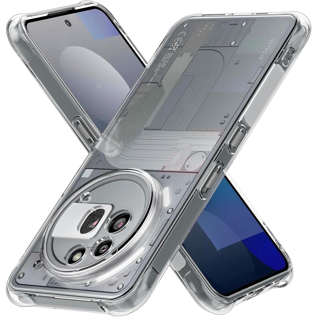 TPU Transparent Case for Nothing Phone 3A Pro 2A Plus 2 Cmf 1 Protective Cover Four Corners Shockproof Bumper Coque Fundas