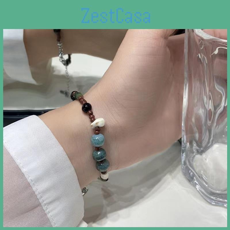 Vintage Geometric Natural Stone Bracelet For Men And Women Artistic Jewelry Ethnic