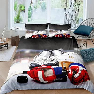 Ice Hockey Duvet Cover Hockey Comfortable Duvet Quilt Cover Pillowcase Bedding Set Children Bedroom Decoration Home Textile