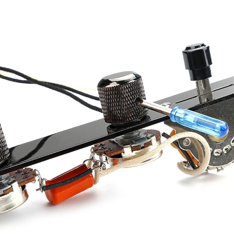 Prewired Guitar Switch Control Plate 3 Way Wired Loaded Control Plate with Switch Knob for Electric Guitar Playing Part
