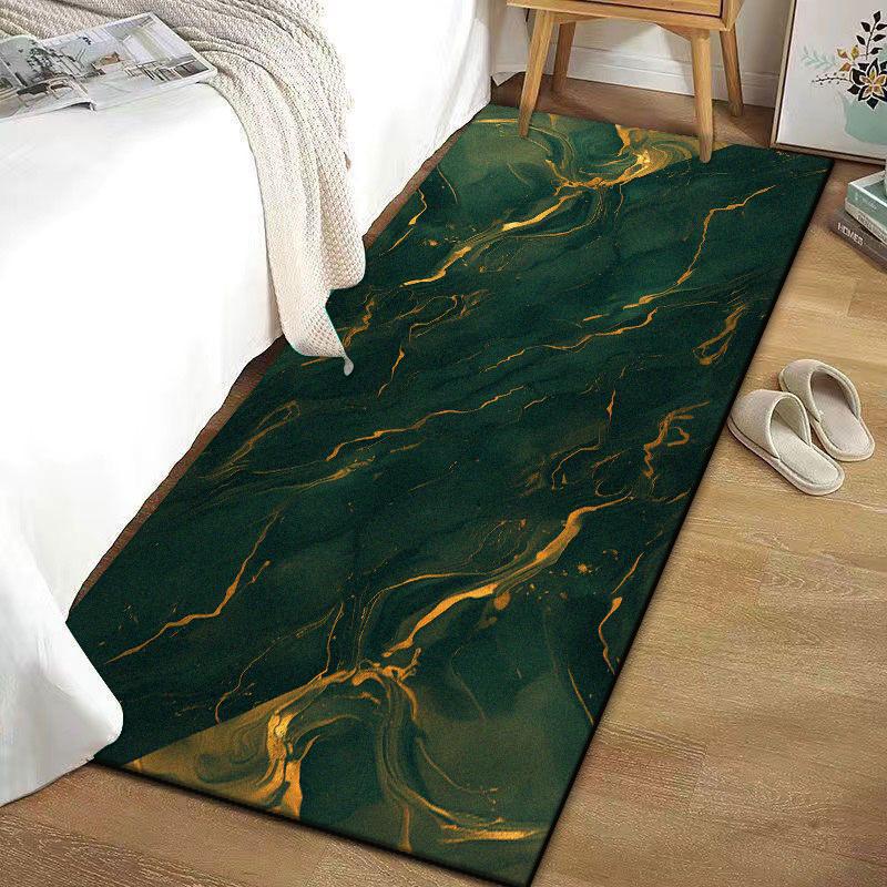 Dywanik Przyłóżkowy w Abstrakcyjnym Stylu Marmuru Dekoracja Nordycka Salon Mata Podłogowa Antypoślizgowa Dom Sypialnia Szatnia Dywaniki Możliwość Dostosowania