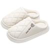 Waterproof cotton slippers women's autumn and winter new indoor home thick bottom non-slip pu leather drag men