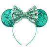 9.5 CM New Cute Glitter Crown Hairband Sequins Bows Mouse Ears Headband Kids Festival Party Cosplay Headband