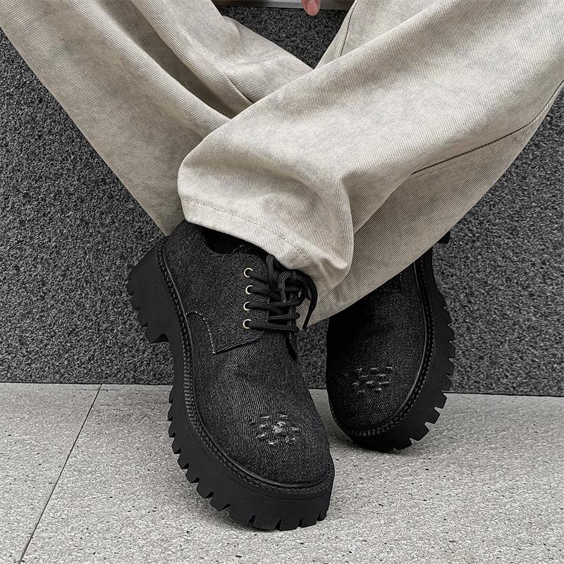 Big head Derby shoes men's autumn and winter platform casual leather shoes American tooling trendy shoes 9260-J