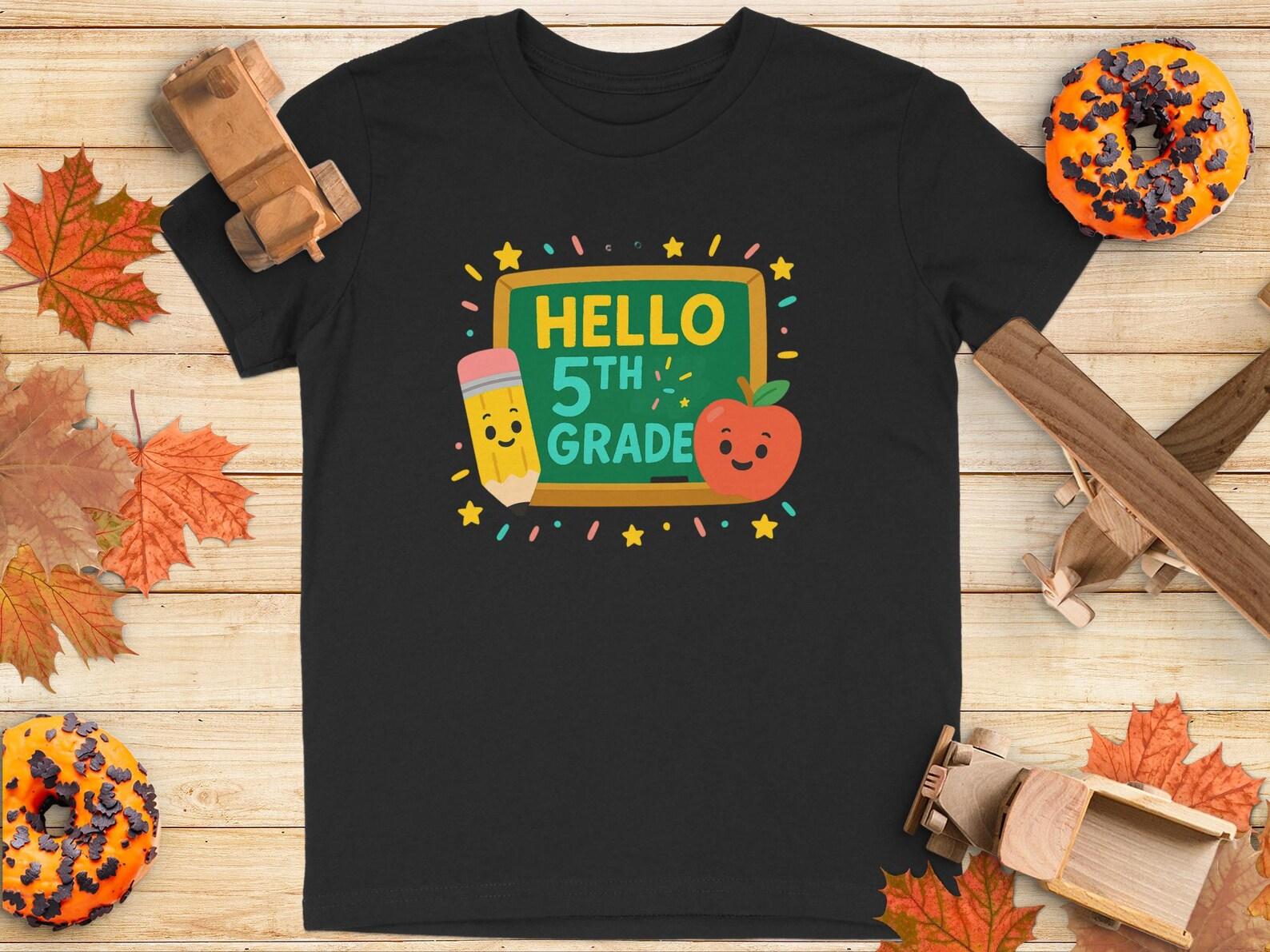Hello 5th Grade T-Shirt: Back to School Teacher/Student Tee * Youth T-Shirt 110