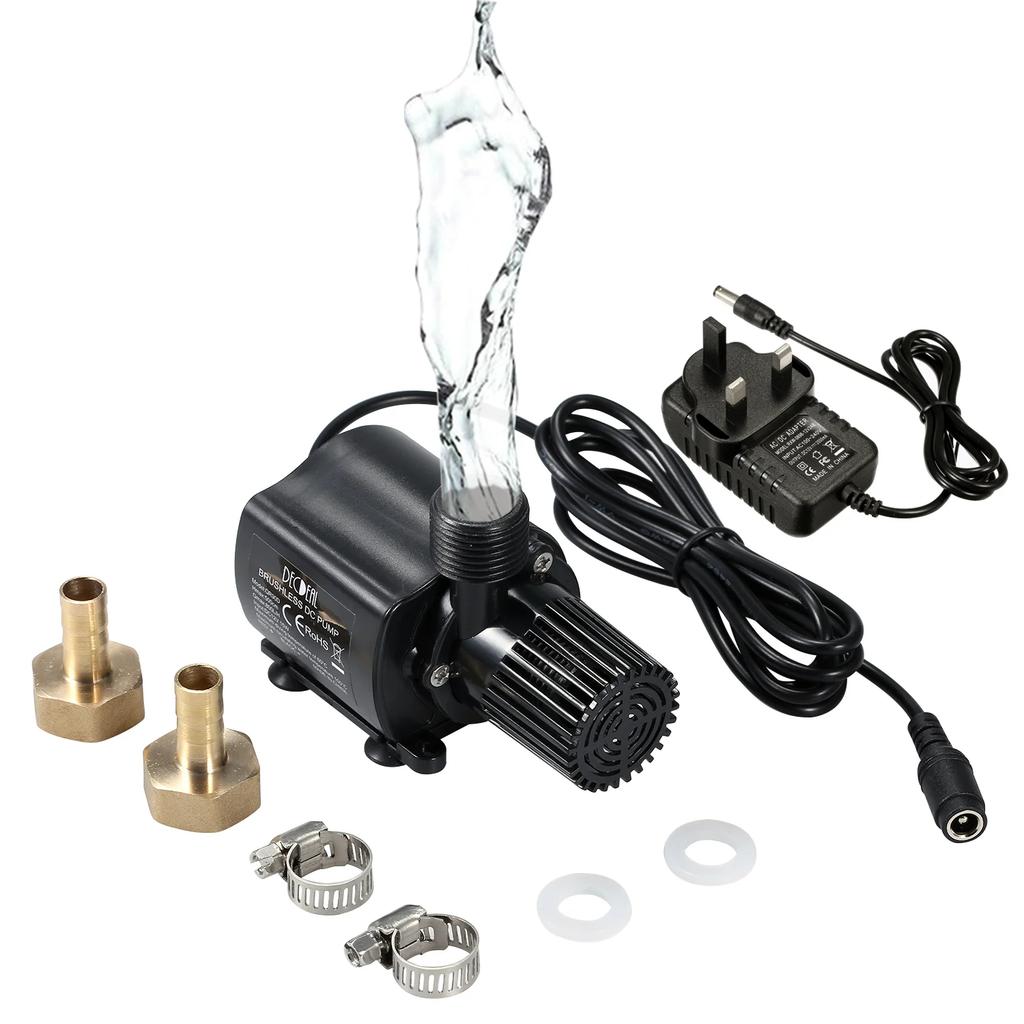 Super Quiet 800L/H DC 12V Brushless Pump Motor Water Circulation Submersible Pump for Fountain Pool Fish Tank Aquariums