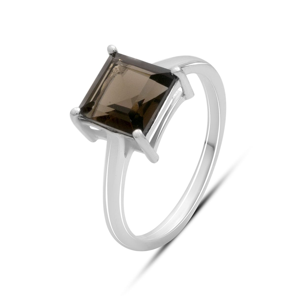 

Срібна каблучка з натуральним раухтопазом. (димчастим кварцом) 2.308ct, вага виробу 2,71 гр (2180579) 18