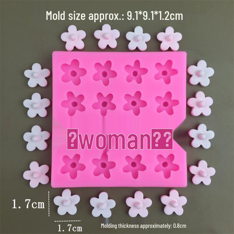 16-Kavitäten HyunA Blume Silikonform für Resin Epoxid, DIY Fondant, Mousse Kuchen Dekoration