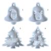 UV Crystal Epoxy Resin Mold Christmas Tree Bell Elk Pendant Silicone Mould Car Pendant Xmas Ornaments Resin Casting Mold