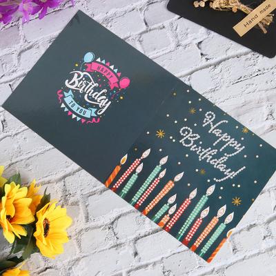 12pcs Diamond Painting Greeting Card Christmas Embroidery Kit 5D DIY Special-shaped Drill Card 15x15cm for Birthday Festival