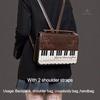 New Vintage Piano Shoulder Bag Womens Brown Crossbody Bag Y2k Girls Transparent Ita Bag Personalized Backpack Aesthetic Handbags
